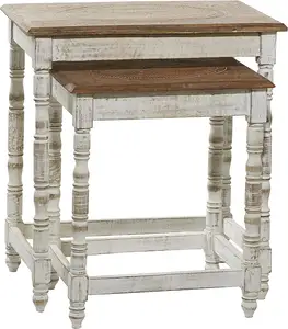 Mesa de madeira maciça conjunto de 4 3 2 bancos de madeira, mesa lateral para sofá-cama, mesa de café e bebidas, para escritório doméstico e sala de estar