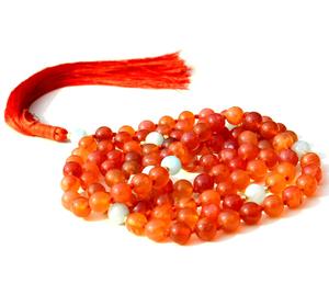 Collar Mala de piedras preciosas naturales 108 cuentas anudadas perla curación piedra de cristal estilo religioso moda fiesta ocasiones regalos - Product Image 5