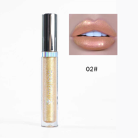 Vente en gros 2026 – Nouveaux gloss à lèvres holographiques sirène rose et bleu, couleurs tendance, marque privée, fournisseur de gloss