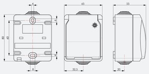 Base fissa impermeabile per montaggio superficiale con coperchio IP44 16A 250V (Solera 3360) - Product Image 2