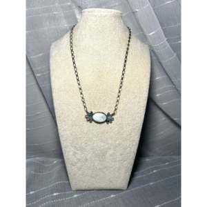 Collier en argent sterling Randy Billy Dry Creek Turquoise avec serti clos, motif bambou tendance, idéal pour fiançailles et mariage - Product Image 2
