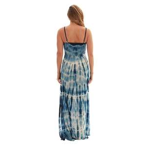 ชุดเดรสยาวผ้าเรยอนผูกย้อมสีริมชายหาดทันสมัยสำหรับผู้หญิงชุดเดรสเปิดหลังสำหรับใส่ในช่วงฤดูร้อนและบรรยากาศวันหยุด - Product Image 4