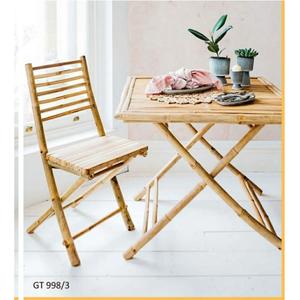 Juego de sillas plegables de bambú modernas personalizables, muebles para el hogar minimalistas ecológicos para dormitorio, comedor, sala de estar - Product Image 4