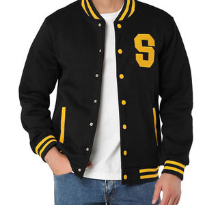 Veste bomber universitaire en toile de baseball brodée sur mesure pour homme, 100 % polyester - Product Image 6