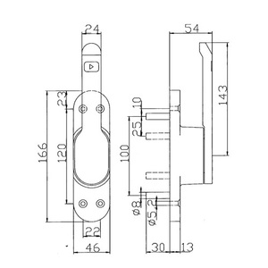 Herramientas y Suministros para Manualidades, Barra Redonda de Aleación Ligera Anodizada Plateada de 30 mm, Cerrojo para Puerta de 10 mm, Izquierda/Derecha - Product Image 3