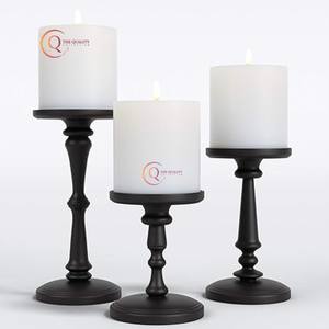 Portavelas de alta calidad, tarro de vela único de aluminio Retro creativo americano para el hogar, boda, decoración romántica, candelabro - Product Image 1