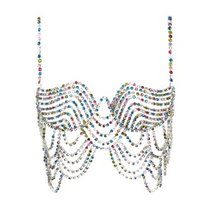 Vendita all'Ingrosso di Gioielli per il Corpo da Donna in Ottone con Cristalli Geometrici Placcati Argento/Oro, Catena per il Petto <span class=keywords><strong>Sexy</strong></span>, Idea Regalo - Product Image 5