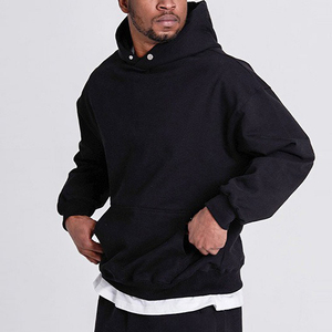 Sudaderas con capucha de algodón personalizadas para hombre, sudadera funcional con bolsillos en los hombros, jersey de gran tamaño, Sudadera con capucha de peso pesado - Product Image 4