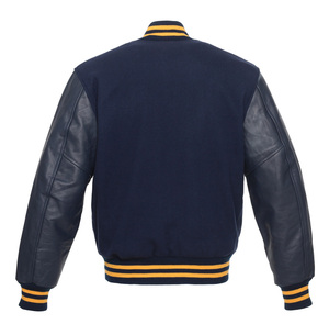 Veste universitaire tendance personnalisée en laine de qualité supérieure imperméable col montant logo avant design parfait pour le streetwear élégant unisexe - Product Image 2
