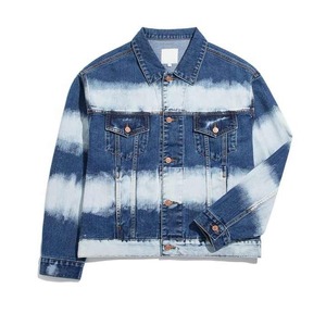 Chaquetas Vaqueras de Mezclilla con Tinte Degradado en Contraste para Hombre, Tallas Grandes, Transpirables, Estilo Clásico, Mangas Regulares, Venta al por Mayor, Estilo Casual - Product Image 6
