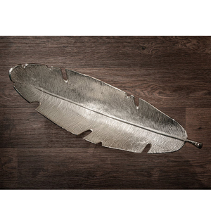 Plateau de fruits en feuilles de service pour plateau de table décoratif en métal coulée en aluminium plateau de fruits de service pour la décoration intérieure meilleur vendeur - Product Image 3