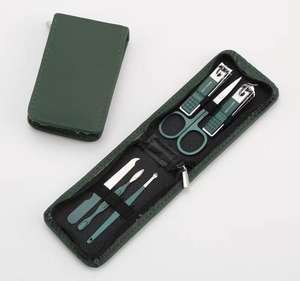 Offre Spéciale de haute qualité 6 pièces manucure pédicure ensemble Logo personnalisable en acier inoxydable coupe-ongles coupe-sourcils fermeture éclair pliante - Product Image 5