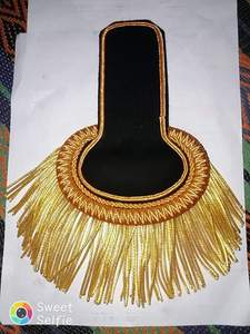 Insignes Hamza OEM généraux américains de haute qualité Épaulettes à franges en or personnalisées Écologique Bandoulière Uniforme de cérémonie - Product Image 6
