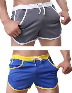 Short de fitness droit à séchage rapide avec impression de logo personnalisé pour hommes, jogging de basket-ball uni, short de gymnastique en maille, short en maille vierge pour hommes - Product Image 1