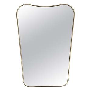 Luxueux miroir mural en laiton moderne du milieu du siècle écologique Design contemporain décor d'art mural vintage - Product Image 1