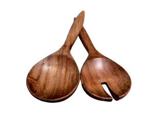 Servidores de ensalada de madera de Acacia de alta calidad, utensilios de madera para servir, tenedor, cuchara, herramienta de comedor de cocina, regalo perfecto para la inauguración de la casa - Product Image 5