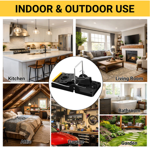 Polystyrene <strong>Mouse</strong> <strong>Trap</strong> Powerful Stainless <strong>Steel</strong> Spring High Sensitive Reusable Rat <strong>Trap</strong> Indoor Outdoor Pest Control - Product Image 2