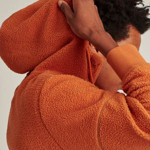 High Quality <b>Men</b> <b>Sherpa</b> <b>Hoodie</b> Wholesale Heavyweight Warm Fleece Zip-Up Streetwear Winter Breathable & Windproof - Product Image 5