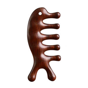 Peine de pelo de madera de melocotón Premium antiestático para mujer, peine de barba de madera de estilo moderno para uso doméstico de salón de dientes finos disponible aquí - Product Image 3