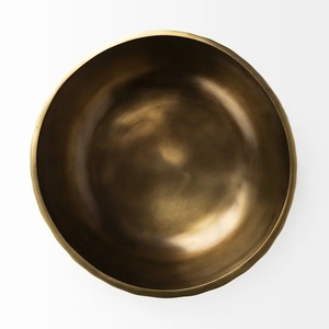 Bol à soupe en aluminium écologique, contemporain, fait main, martelé, pour hôtels et restaurants, idéal pour servir des noix - Product Image 3