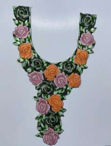 Majestuoso cuello de tela de red con elegante bordado de lentejuelas para vestido indio Sari Kurti y sastrería de blusa - Product Image 5