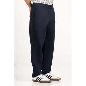 Pantalon Oxford Business Casual Coupe Droite Taille Moyenne Tailles XL et 3XL Lavage Coloré Boutons et Fermetures Éclair Décoratifs Léger - Product Image 3