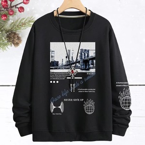 Suéter de punto con logotipo personalizado unisex, suéter de algodón con estampado de talla grande retro de gran tamaño para hombre, suministro ODM - Product Image 2