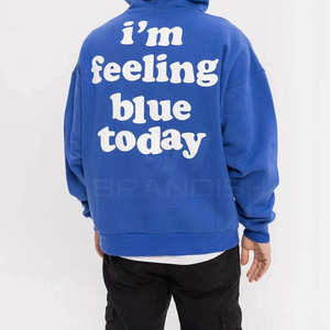 Sweats à capuche tendance pour hommes, grande taille, imprimés en relief, en coton, style décontracté, fabriqués au Pakistan, 2025 - Product Image 5