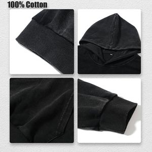 Sudaderas con capucha de lavado ácido de peso pesado de algodón 100% de Venta caliente para hombres, fabricantes de ropa, sudaderas con capucha lavadas con ácido de bajo precio para hombres - Product Image 6