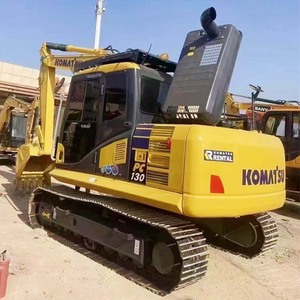 Mini-excavatrice sur chenilles Komatsu PC130-8 d'occasion, 13 tonnes, en bon état, fabriquée au Japon, originale, à Shanghai - Product Image 2