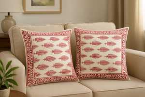 ENSEMBLE DE HOUSSE DE COUSSIN IMPRIMÉ MAIN BLOC - Product Image 1