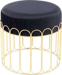 Taburete Otomano Metálico Negro Pequeño, Estilo Moderno, para Hogar, Hotel, Villas, Mueble Decorativo - Product Image 3