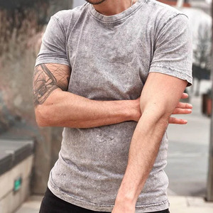 T-shirts délavés à l'acide pour hommes en gros t-shirt surdimensionné en gros personnalisé vente chaude rue délavé à l'acide 100 coton t-shirt teinture par cravate - Product Image 5