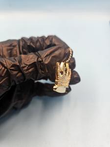 Nouveauté Pendentif Couronne royale en argent 925 plaqué or avec diamants Moissanite VVS glacés Hip Hop pour femmes Mode - Product Image 2