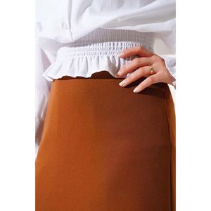 Jupe crayon à fente fermée Tan - Product Image 4