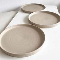 Service de Table Personnalisable en Porcelaine Fine Turquoise Écologique Fait Main – Assiettes, Bol et Tasse Inclus, Compatible Lave-Vaisselle