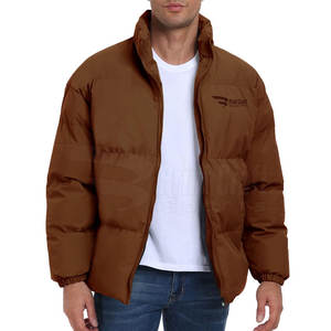 Chaqueta de burbujas impermeable y transpirable para hombre, cuello alto, estilo urbano de invierno, servicio OEM, material de nailon/poliéster - Product Image 1