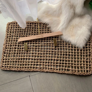 Viet Fargimex Tapis rectangulaire tissé à la main en brun rustique, écologique, texture naturelle - Product Image 2