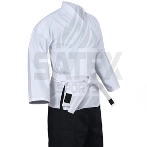 Uniforme de Taekwondo Personalizado 100% Algodón Transpirable de Secado Rápido con Logotipo Frontal Conjuntos Unisex para Adultos - Product Image 3