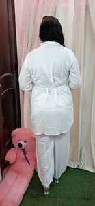 Juego de cordones de trabajo bordados modernos con patrón sólido blanco de la mejor calidad para mujeres/niñas - Product Image 2