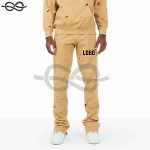 Elegante Casual Flared Jogger Track Pants Sudadera con capucha única Patchwork Cintura elástica Transpirable Invierno Venta al por mayor Chándales Set - Product Image 5