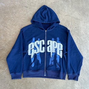 Custom Zip up Sun Faded Acid Wash Embroidery Patch <b>Distressed</b> Tracksuit Men 100% Cotton 450 GSM Sweatsuit For Unisex - Product Image 1