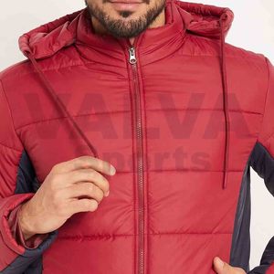 Venta al por mayor de chaquetas de talla grande para los hombres de invierno burbuja Puffer chaqueta de lona de cuello alto de invierno de estilo de diseño - Product Image 5