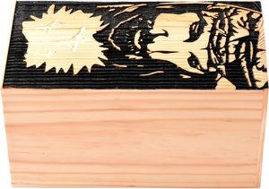 Handcrafted Pinewood Urn for Human Ashes - Cetlic cross And jesus Face Wooden <b>Box</b> - Cremation Urn for Ashes Handcrafted <b>Large</b> - Product Image 5