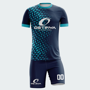 Tenue d'équipe, impression numérique personnalisée, ensemble d'uniformes de football, manches courtes, matière polyester antibactérienne, unisexe, entraînement - Product Image 4