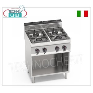 Cuisinière à gaz 4 brûleurs sur meuble ouvert, 21,00 kW - Product Image 2