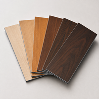 Panneau composite en aluminium à grain de bois, résistant aux intempéries, pour façade de villa et décoration murale cannelée