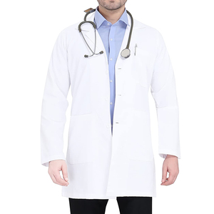 Scrubs Label Hospital Enfermera Ropa Doctor Uniforme Blanco Bata de laboratorio Alta calidad Mujeres Hombres Unisex - Product Image 6