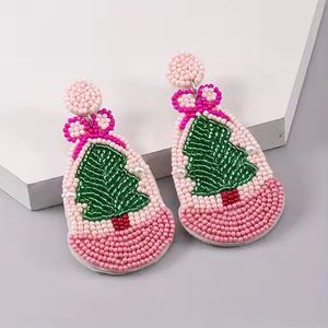 MD Handicrafts Classic <b>Stud</b> <b>Earrings</b> Embroidery Drop Design with Festive Diamond and Pearl Beadwork for Weddings and Parties - Product Image 6