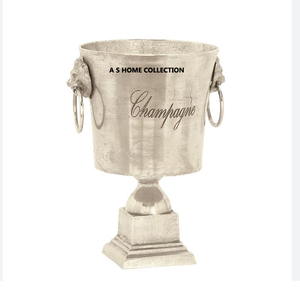 Hammered Texture Silver Plated Flower Shape Design Handle Aluminum Metal Barware Accessories <b>Champagne</b> Ice <b>Bucket</b> - Product Image 6